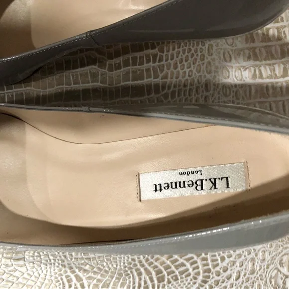 LK Bennett Gray Patent Leather Heels - Picture 5 of 5